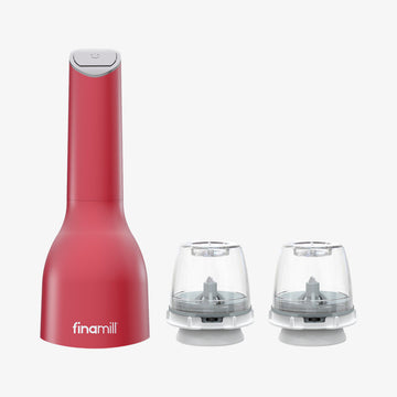 Finamill batteridrevet krydderikværn, rød