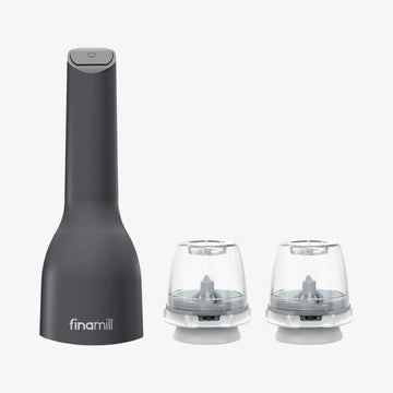 Finamill krydderikværn, sort, genopladelig