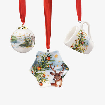 Mini set 3 pcs. mug, Am Weihnachtsbau, Sammelserie