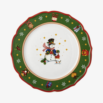 Plate 33cm, H. Wintertime Green, Happy Wintertime