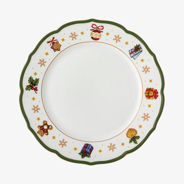 Plate 27cm, H. Wintertime Green, Happy Wintertime