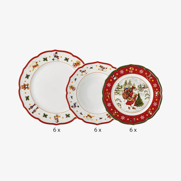 Set 18 Pcs., H. Wintertime Red, Happy Wintertime