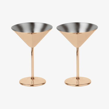Set 2 Martini/Cockt., Edelstahl/PVD Kupfer