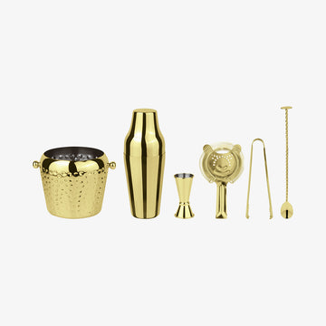 Set6t. Cockt.Ice, Edelstahl/PVD Gold