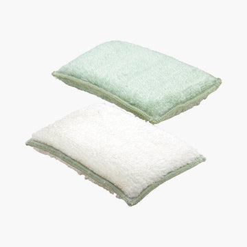 Mikrofibersvampe 2 stk., Grøn/Hvid