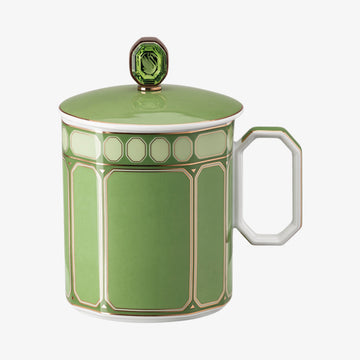 Mug w.handle and lid, Fern, Signum