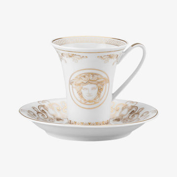 Cup/Saucer 2 tall, Medusa Gala, Versace