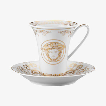 Cup/Saucer 4 tall, Medusa Gala, Versace