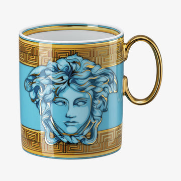 Mug with handle, Blue Coin, Medusa Amplified
