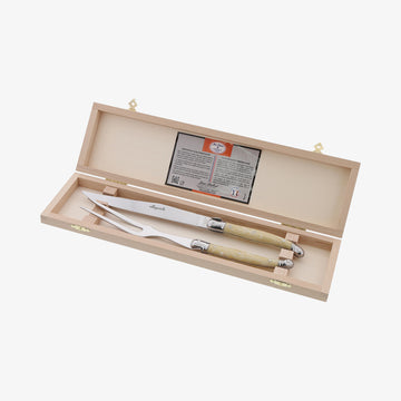 Udskæringssæt hvidt lukket æske Laguiole