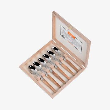 Teskeer oliventræ 1,5mm, 6stk Laguiole