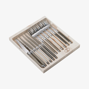 Bestikssæt mix 6 knive + 6 gafler Laguiole