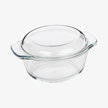 Glasfad rundt m. låg 29cm ELSASS