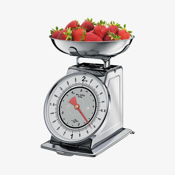 Køkkenvægt, stål, 2kg NOSTALGIE