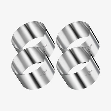 Deser- og madringe sæt med 4 stk