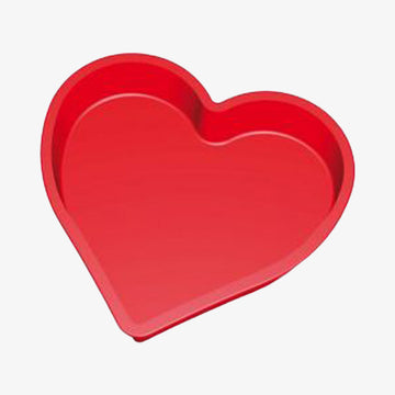 Hjerteformet kageform 1,3L rød