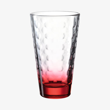 Glas fra Optic serien i rød fra Leonardo.