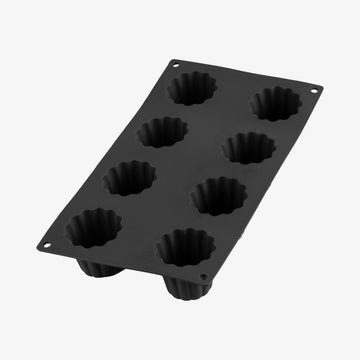 Bordelais acanalado form til 8 stk sort