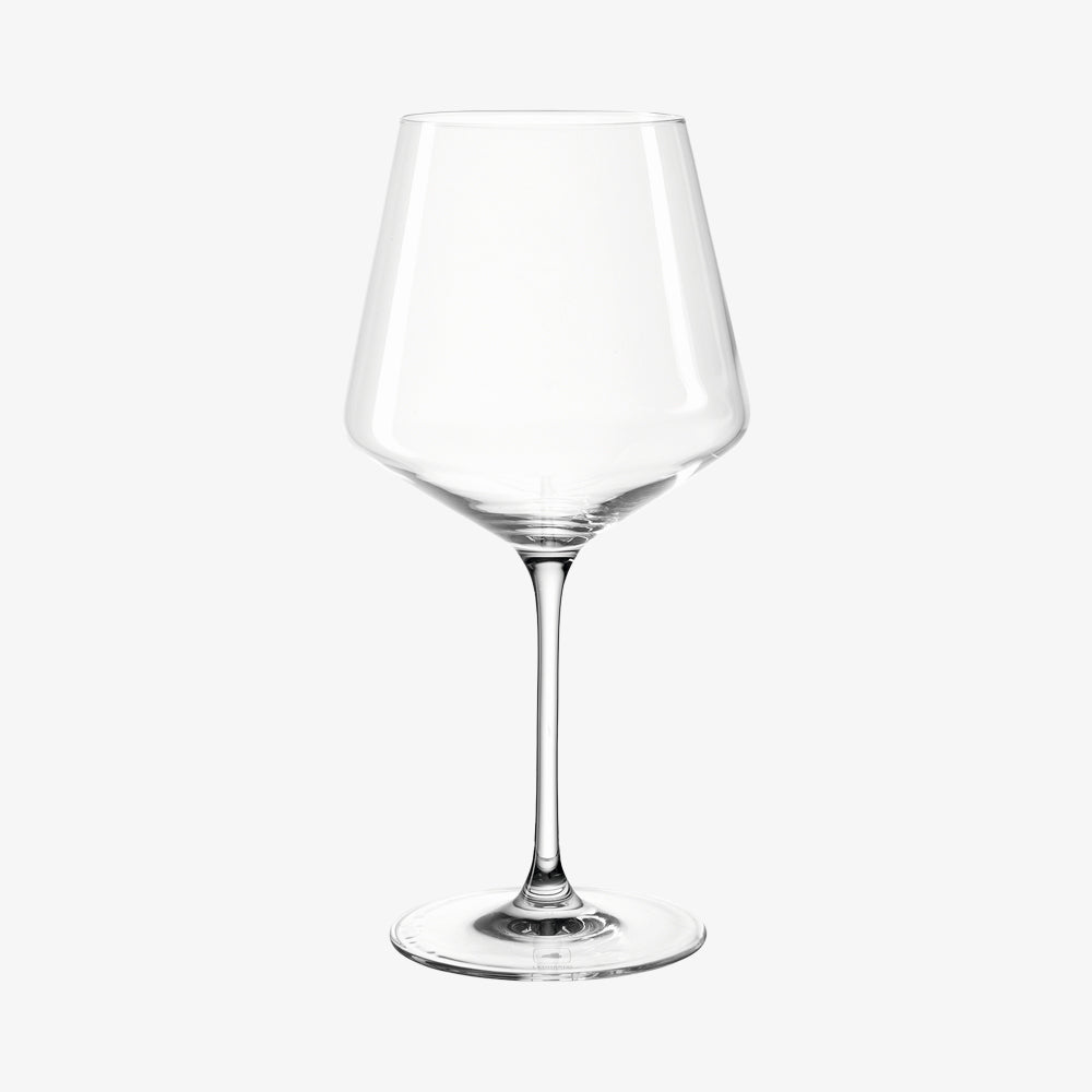 Bourgogne glas med kantet overgang mellem stilk og kobel.