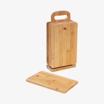 Små Skærebrætter på stativ i bambus 6 stk