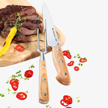 Skæresæt, kniv + gaffel